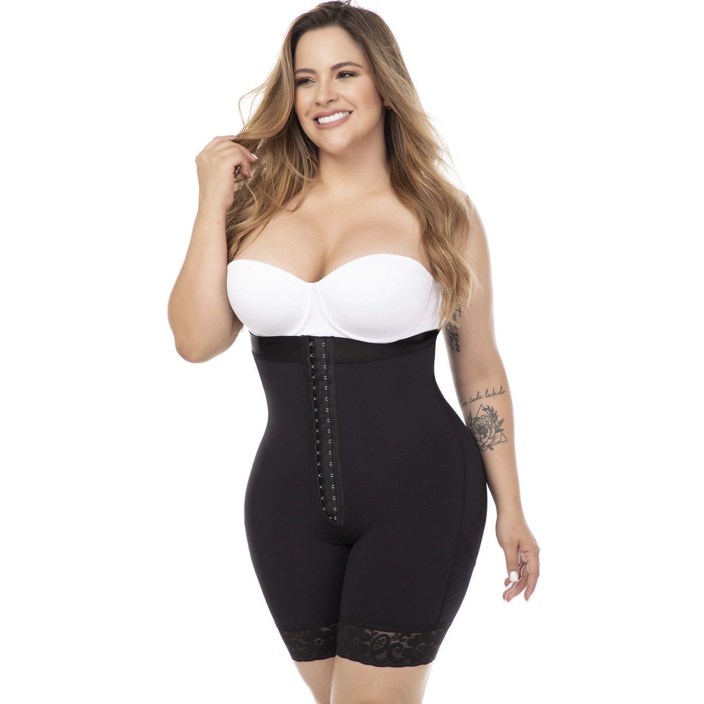 MID-THIGH STRAPLESS BUTT LIFT SHAPEWEAR BODYSUIT | EVERYDAY USE GIRDLE | POWERNET